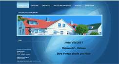 Desktop Screenshot of hotelseelust.de